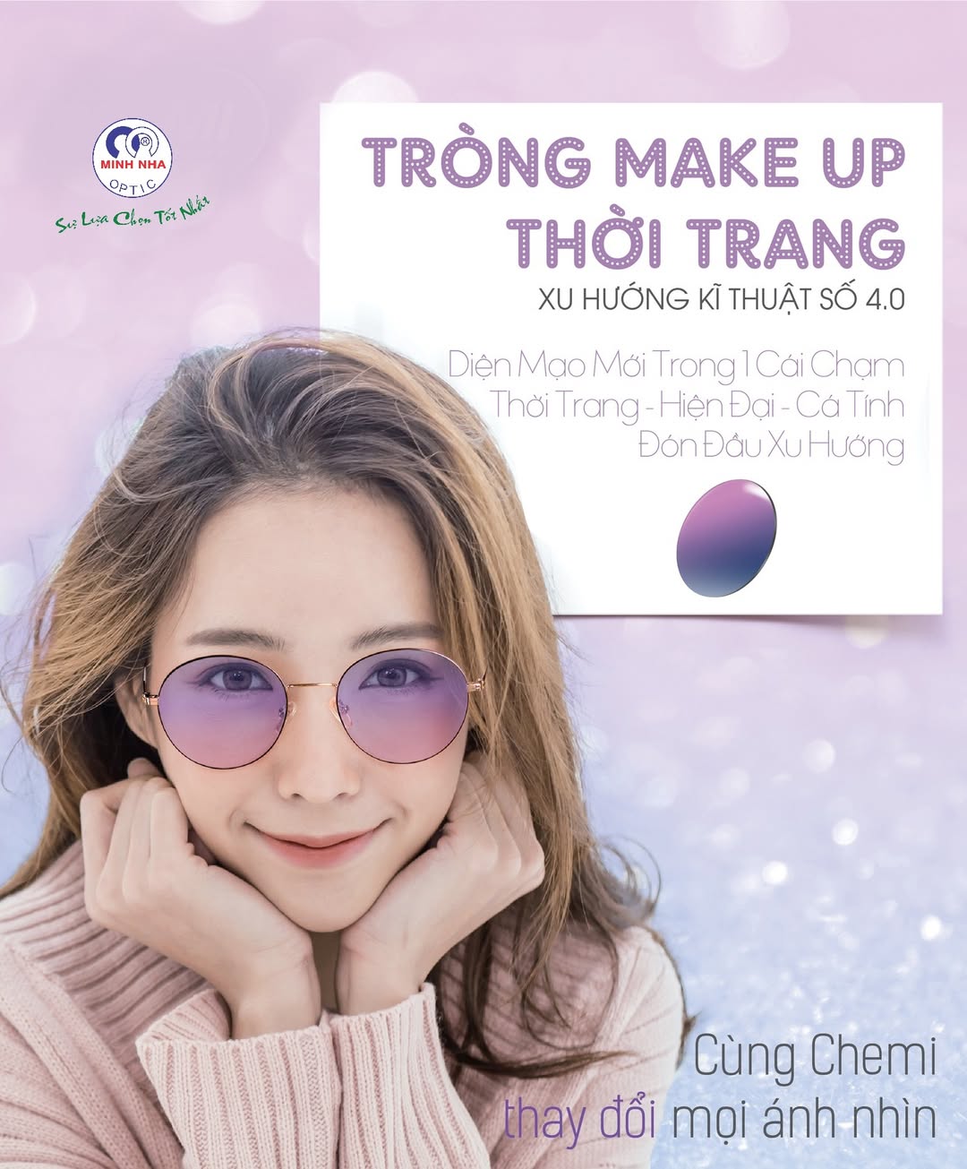 NĂM MỚI THÊM RỰC RỠ CÙNG TRÒNG KÍNH CẬN MÀU | MẮT KÍNH MINH NHÃ PHAN THIẾT