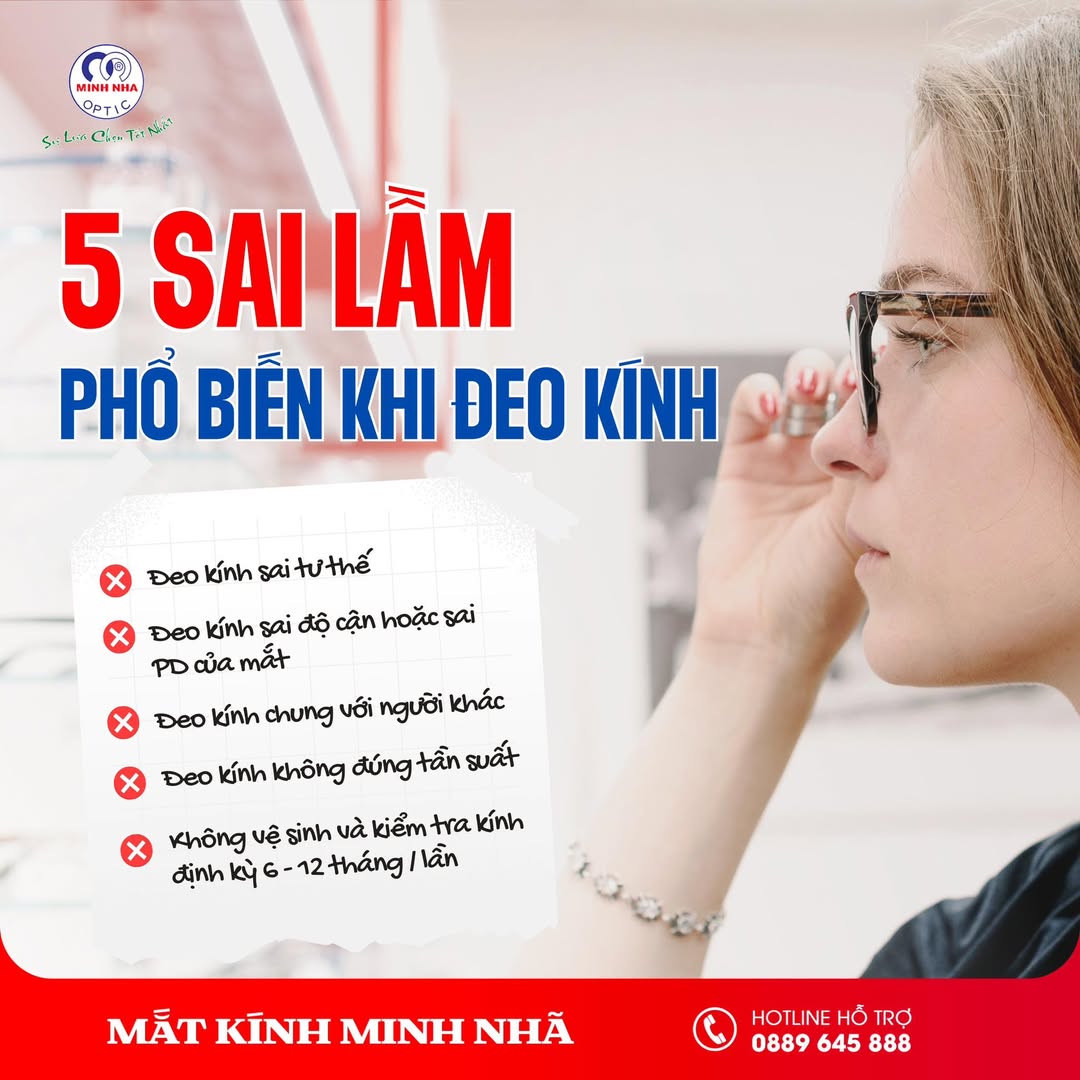 5 SAI LẦM PHỔ BIẾN KHI ĐEO KÍNH | MẮT KÍNH MINH NHÃ PHAN THIẾT