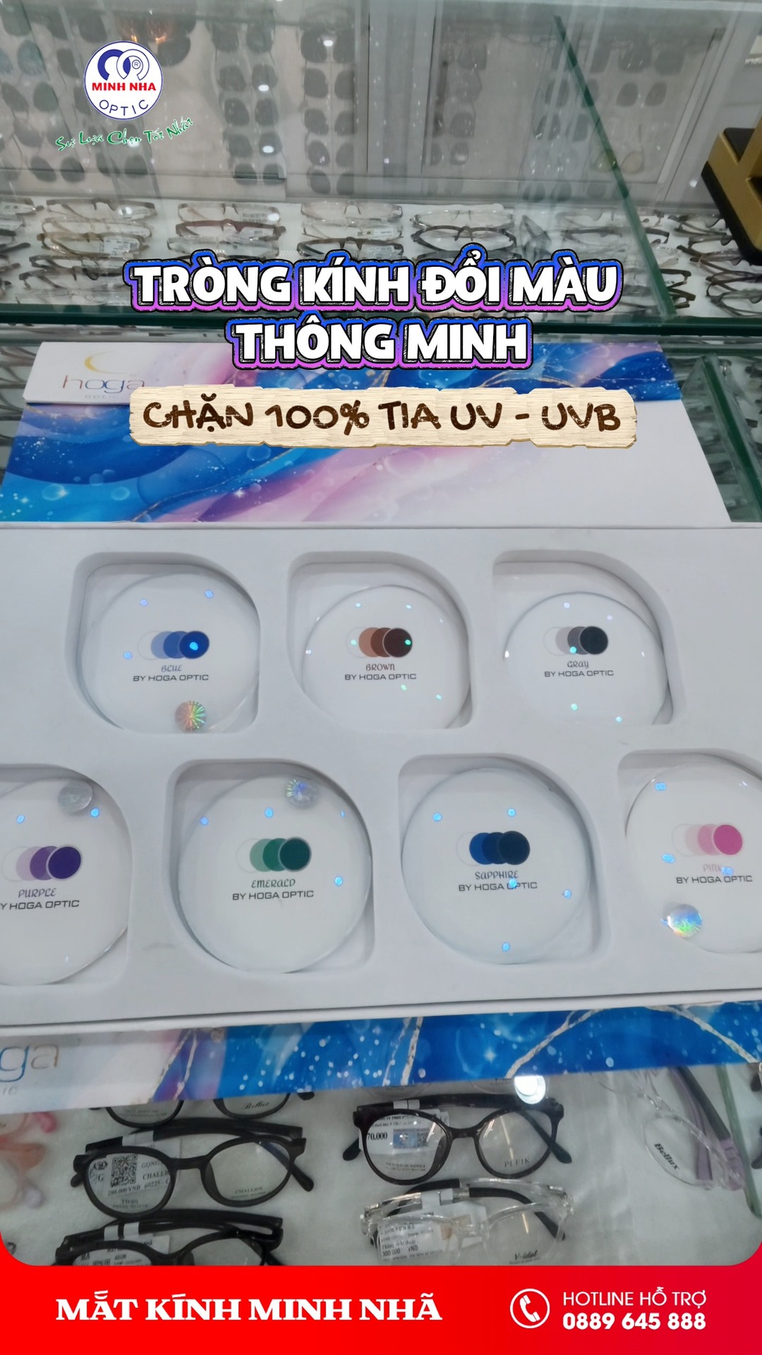 TRÒNG KÍNH ĐỔI MÀU – LINH HOẠT TRONG MỌI ĐIỀU KIỆN ÁNH SÁNG | MẮT KÍNH MINH NHÃ PHAN THIẾT