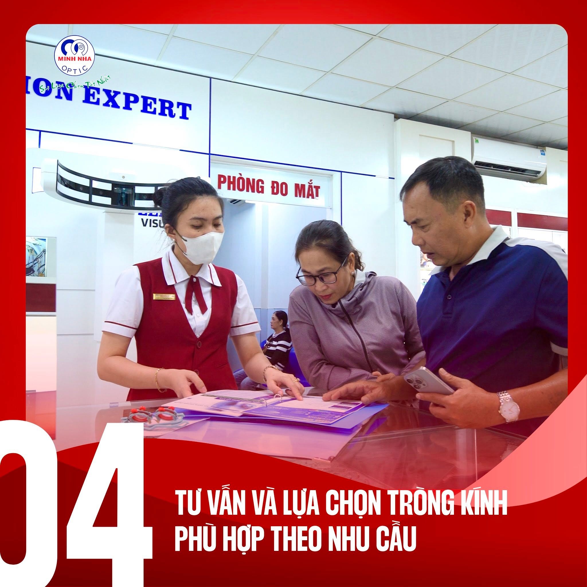 QUY TRÌNH TƯ VẤN - ĐO MẮT - CẮT KÍNH | MẮT KÍNH MINH NHÃ PHAN THIẾT